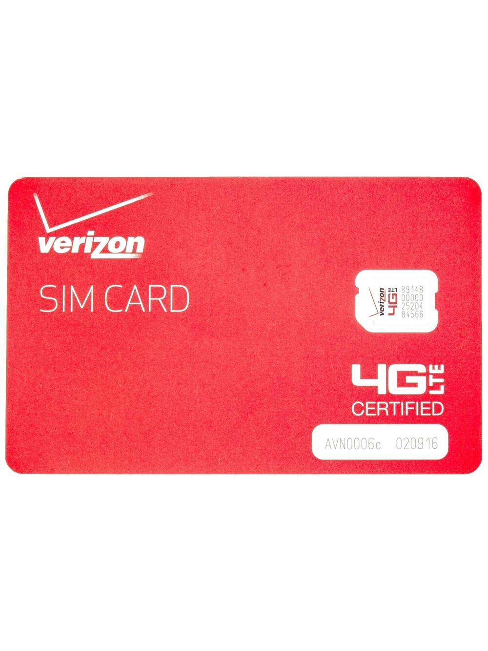 Verizon Wireless 4G LTE Nano SIM Card 4FF